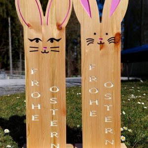 Holz-Deko Frohe Ostern